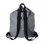 Mochilas para propaganda de poliéster plegable y bolsillo exterior color gris segunda vista