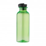 Botella de RPET con asa de goma y detalle de bambú 500ml color verde claro novena vista