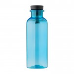 Botella de RPET con asa de goma y detalle de bambú 500ml color azul ultramarino primera vista