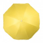 Sombrilla de poliéster de color y borde blanco y revestimiento UV Ø150 color amarillo primera vista