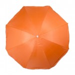 Sombrilla de poliéster de color y borde blanco y revestimiento UV Ø150 color naranja quinta vista