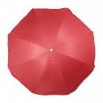 Sombrilla de poliéster de color y borde blanco y revestimiento UV Ø150 color rojo primera vista
