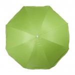 Sombrilla de poliéster de color y borde blanco y revestimiento UV Ø150 color verde claro primera vista
