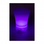 Cubitera personalizada de ABS con luces de colores y altavoz incluido color blanco