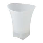 Cubitera personalizada de ABS con luces de colores y altavoz incluido color blanco sexta vista
