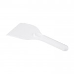 Raspador de hielo grande de plástico reciclado con mango color blanco