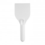 Raspador de hielo grande de plástico reciclado con mango color blanco segunda vista frontal