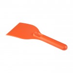Raspador de hielo grande de plástico reciclado con mango color naranja