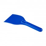 Raspador de hielo grande de plástico reciclado con mango color azul real