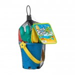 Cubo de playa para niños con palas, rastrillo, colador y moldes color multicolor octava vista