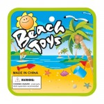 Cubo de playa para niños con palas, rastrillo, colador y moldes color multicolor novena vista
