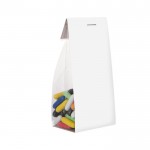 Bolsa de caramelos de regaliz con cartón personalizable 100g color transparente segunda vista