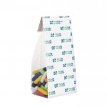 Bolsa de caramelos de regaliz con cartón personalizable 100g color transparente vista principal