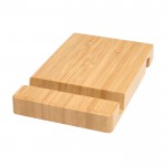 Soporte de bambú para dispositivos electrónicos con dos ángulos color madera segunda vista