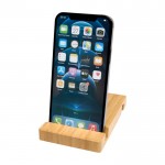 Soporte de bambú para dispositivos electrónicos con dos ángulos color madera tercera vista