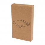 Soporte de bambú para dispositivos electrónicos con dos ángulos color madera segunda vista con caja