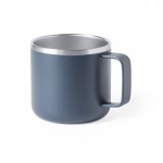 Taza de acero de diseño bicolor color azul marino