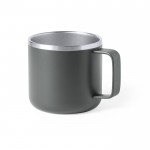 Taza de acero de diseño bicolor color gris