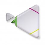 Marcador triangular con tres colores color blanco primera vista