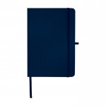 Libreta de papel reciclado con tapa dura A5 hojas a rayas color azul marino segunda vista frontal