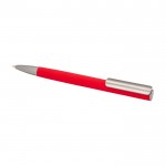 Bolígrafo de aluminio reciclado con clip de plástico tinta negra color rojo segunda vista