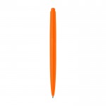 Bolígrafo de plástico reciclado con diseño minimalista tinta azul color naranja segunda vista trasera