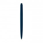 Bolígrafo de plástico reciclado con diseño minimalista tinta azul color azul marino segunda vista trasera
