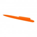 Bolígrafo de plástico reciclado con diseño minimalista tinta negra color naranja segunda vista