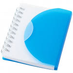 Mini libreta personalizada con cubierta plegable color azul