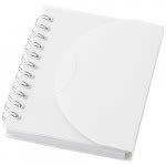 Mini libreta personalizada con cubierta plegable color blanco