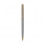Bolígrafo de alta calidad para empresas color dorado vista delantera