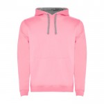 Sudadera de algodón y poliéster 280 g/m2 Roly Direct Urban color rosa pastel segunda vista