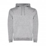 Sudadera de algodón y poliéster 280 g/m2 Roly Direct Urban color gris claro jaspeado segunda vista