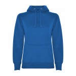 Sudadera de algodón y poliéster slim fit para mujer 280 g/m2 Roly Direct Urban color azul real segunda vista