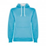 Sudadera de algodón y poliéster slim fit para mujer 280 g/m2 Roly Direct Urban color azul claro segunda vista
