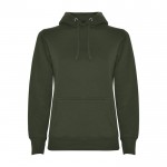 Sudadera de algodón y poliéster slim fit para mujer 280 g/m2 Roly Direct Urban color verde bosque segunda vista
