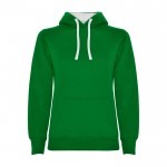Sudadera de algodón y poliéster slim fit para mujer 280 g/m2 Roly Direct Urban color verde segunda vista