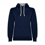 Sudadera de algodón y poliéster slim fit para mujer 280 g/m2 Roly Direct Urban color azul oscuro segunda vista
