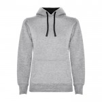 Sudadera de algodón y poliéster slim fit para mujer 280 g/m2 Roly Direct Urban color gris oscuro segunda vista