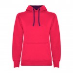 Sudadera de algodón y poliéster slim fit para mujer 280 g/m2 Roly Direct Urban color fucsia segunda vista