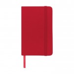 Cuadernos de bolsillo barato en color vivo A6 hojas a rayas Notes color rojo segunda vista frontal