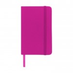 Cuadernos de bolsillo barato en color vivo A6 hojas a rayas Notes color fucsia segunda vista frontal