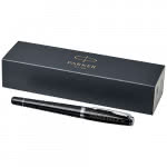 Bolígrafos roller regalo clientes con caja y logo negro