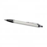 Bolígrafo bicolor con acabados metálicos color blanco segunda vista