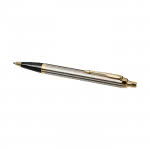 Bolígrafo bicolor con acabados dorados color plateado segunda vista