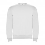 Jersey de algodón y poliéster con puños canalé 280 g/m2 Roly Direct Clasica color blanco segunda vista