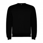 Jersey de algodón y poliéster con puños canalé 280 g/m2 Roly Direct Clasica color negro segunda vista