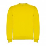 Jersey de algodón y poliéster con puños canalé 280 g/m2 Roly Direct Clasica color amarillo segunda vista