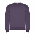 Jersey de algodón y poliéster con puños canalé 280 g/m2 Roly Direct Clasica color lila segunda vista