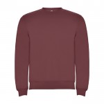 Jersey de algodón y poliéster con puños canalé 280 g/m2 Roly Direct Clasica color caoba segunda vista